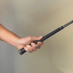 Figure 5.  The completed left hand grip (side view)