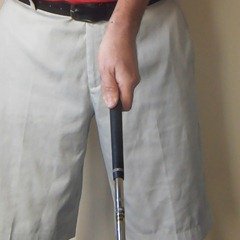 Figure 6. The completed left hand golf grip (from above)