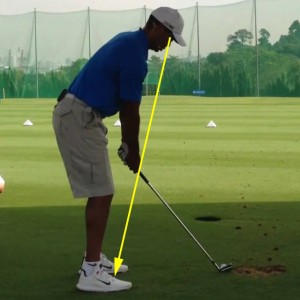 Perfect distance from the golf ball - apparent hand position.