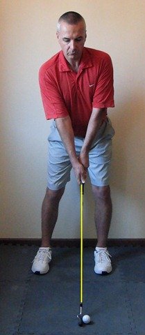 Figure 6. Club shaft vertical from face-on