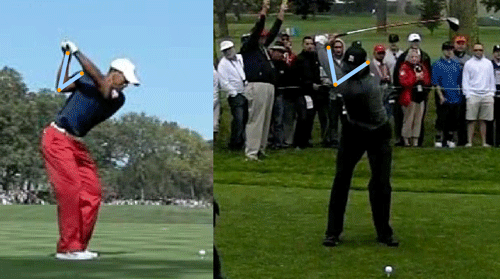 Figure 1 - Tiger Woods right arm downswing sequence