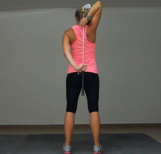 Shoulder and Triceps Stretch Exercise  Golf Loopy - Play Your Golf Like a  Champion