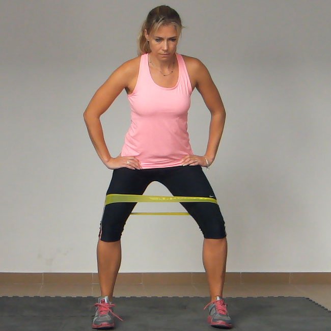 External Hip Rotation (Standing, Band) Exercise
