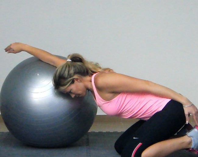 Pec Stretch with an Exercise Ball