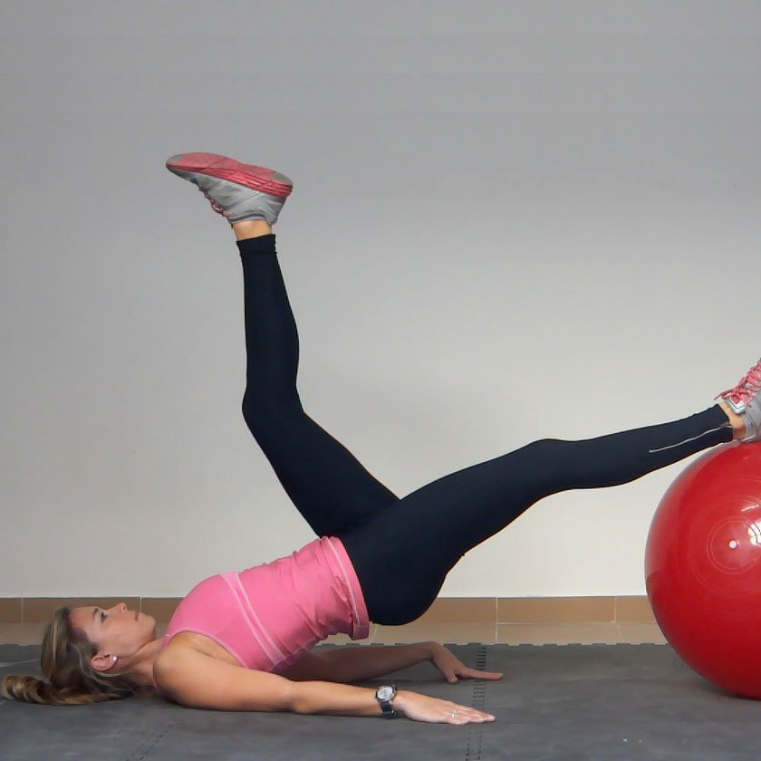 Glute Bridge 1 Leg on an Exercise Ball Golf Loopy Play Your