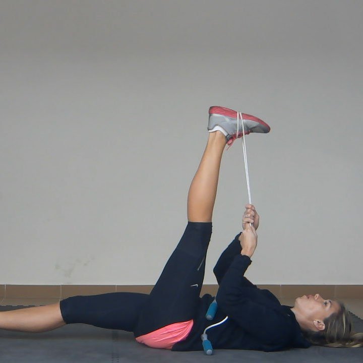 Hamstring Rope Stretch Exercise  Golf Loopy - Play Your Golf Like a  Champion