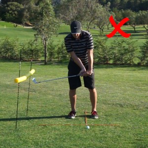 Golf Swing Lag and Release Timing Drill 1 Fault: Arm Away from Chest